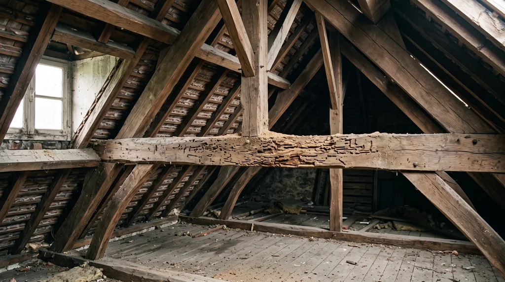 Bois de structure et charpente — sondage des bois — Termites à Nancy
